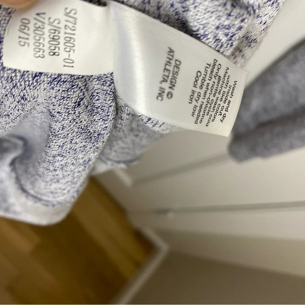 Athleta Luxe Pose Gray Purple Marled Long Sleeve Scoop Neck Tunic Top Me… - Picture 9 of 11